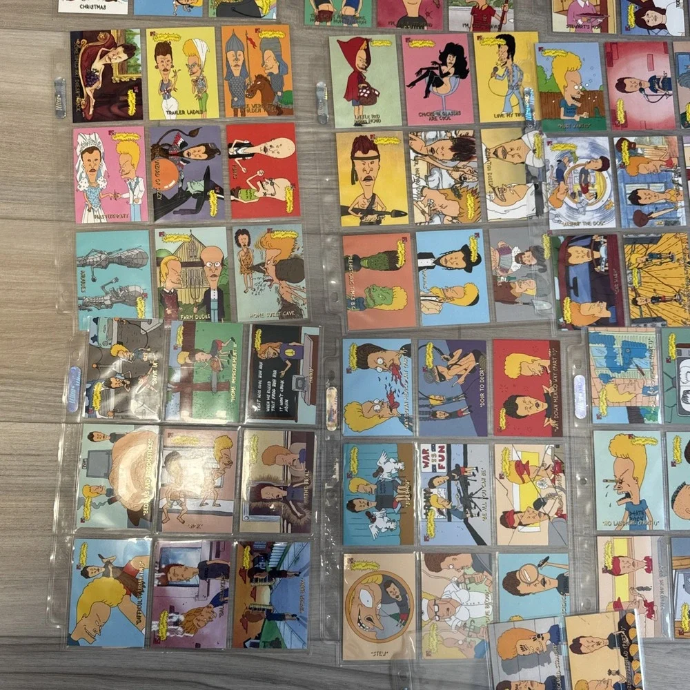 1994 Fleer‎ Ultra Beavis And Butthead Card Lot Of 149 In Plastic Sleeves